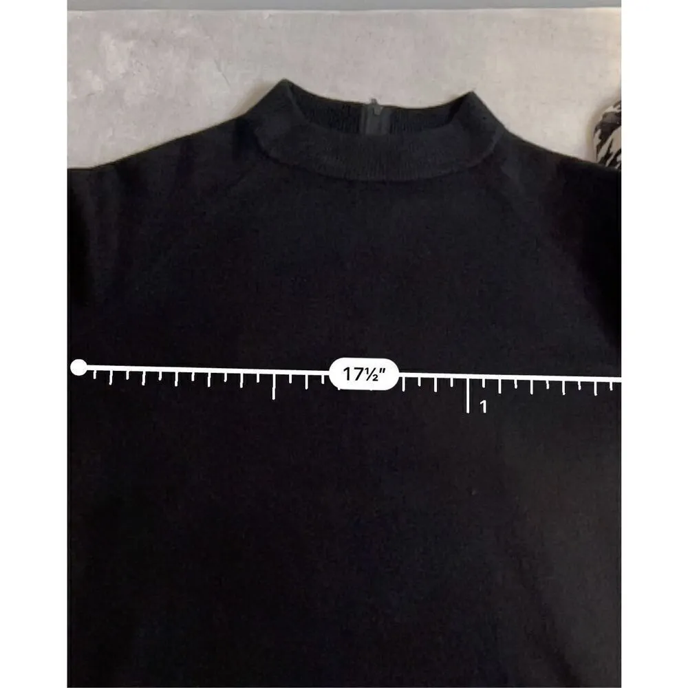 Women’s Black Lightweight Knit Sweater Mock Neck MEDIUM - Image 5