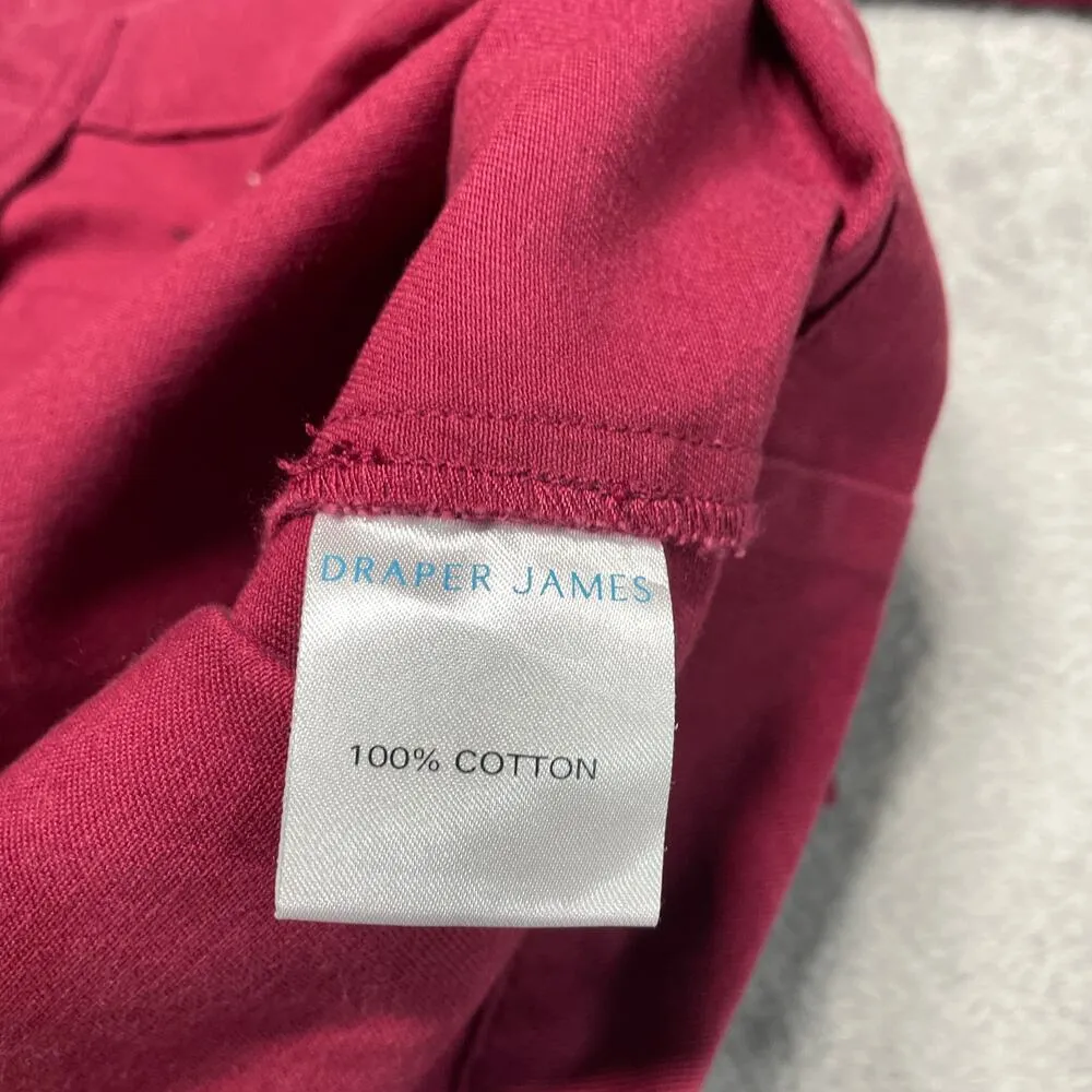 Draper James Jacket Small Burgundy Red Barn Chore Coat Utility Twill Equestrian - Image 4