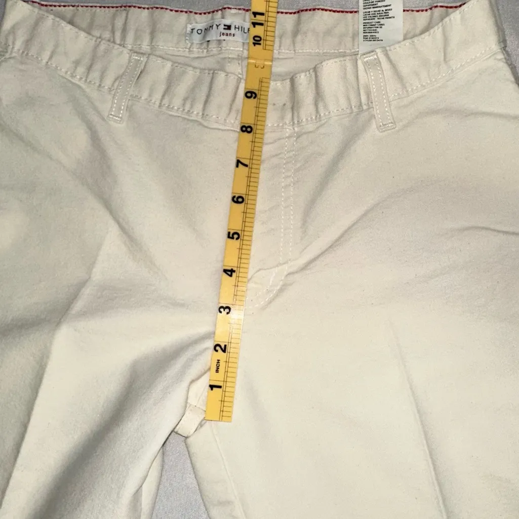 Tommy Hilfiger Vintage Cream With Red Stitching Boot Cut Slacks Womens Size 8 - Image 11