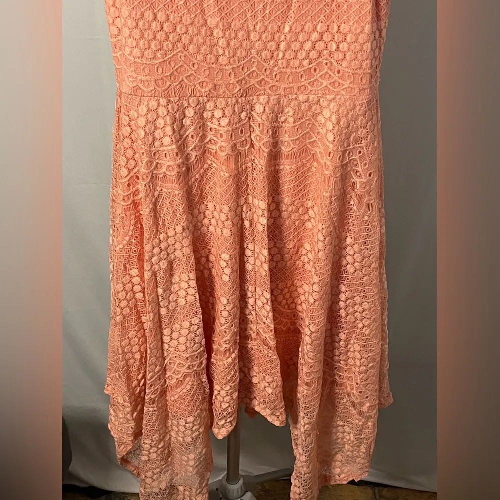 Torrid Pink Lace Sundress Hanky Midi Knee Skater 00‎ - Image 7