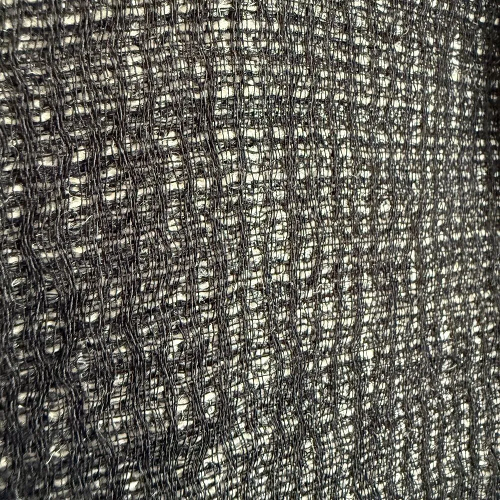 NICOLE FARHI | Gray Wool Blend Tweed V Neck Sheath Knee length Skirt | Size 10 - Image 4