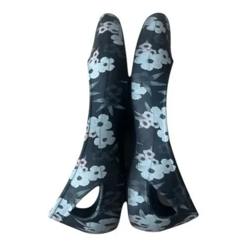 Crocs Womens Flats Size 5 Slip On Black Floral Ballet Shoes Comfort Water Shoes - Image 5