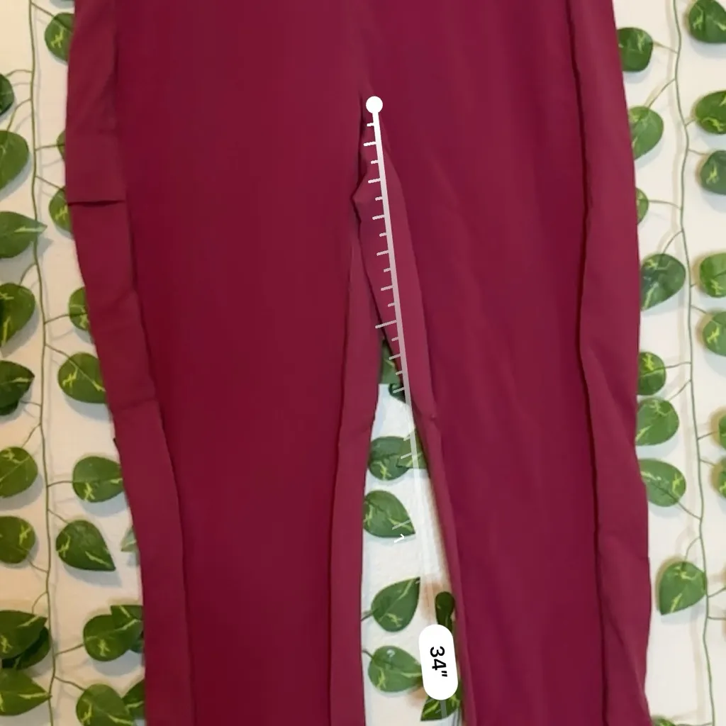 Women’s Kühl Leggings Burgundy/pink Color Size Medium - Image 3