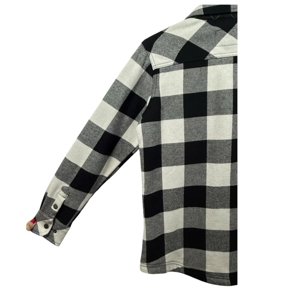 Orvis Fleece Lined Button Down Shirt‎ Jacket Shacket Buffalo Plaid Size Medium - Image 10