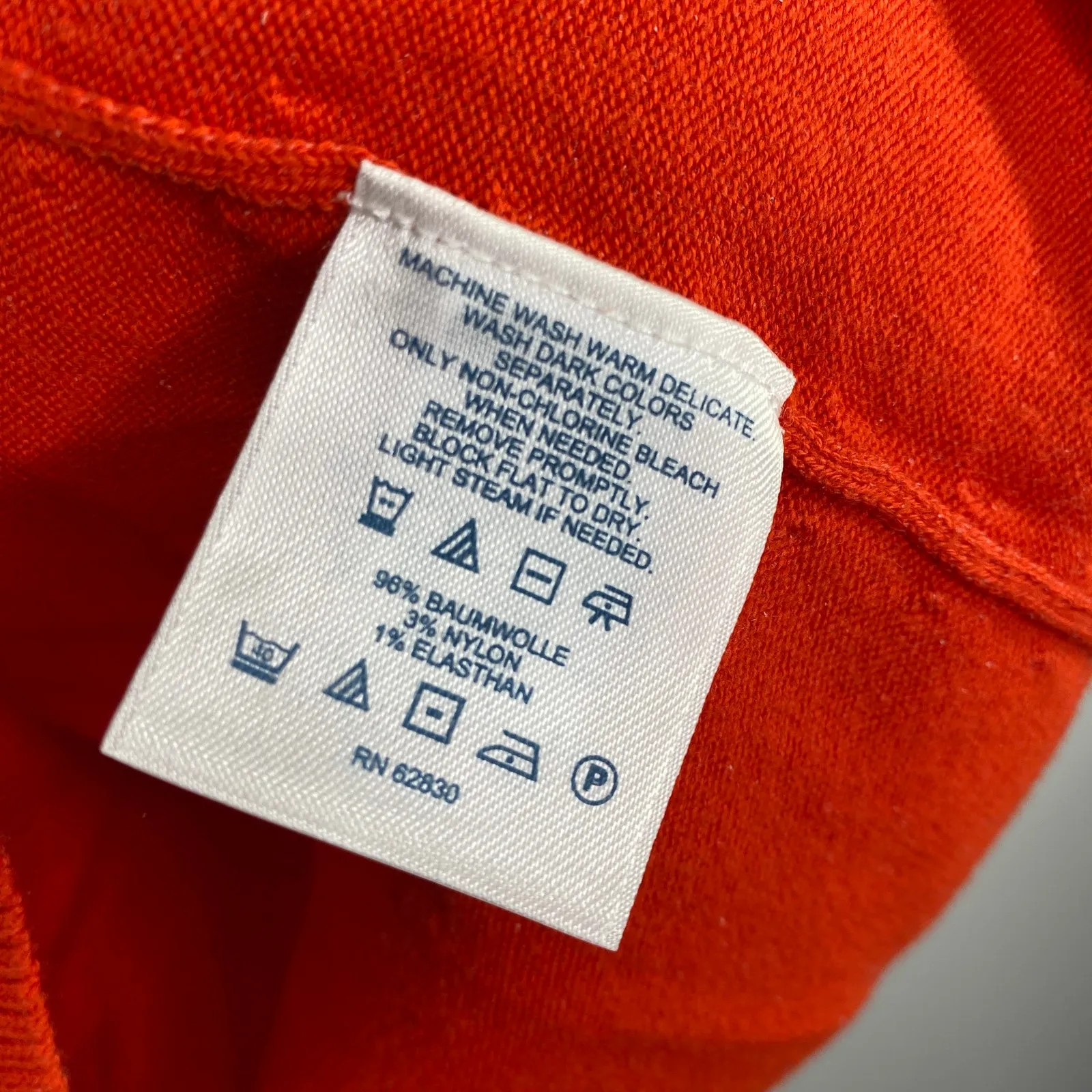 Lands' End Womens Tunic Sweater Size M Red 3/4 Sleeve Cotton Stretch Casual - Image 6