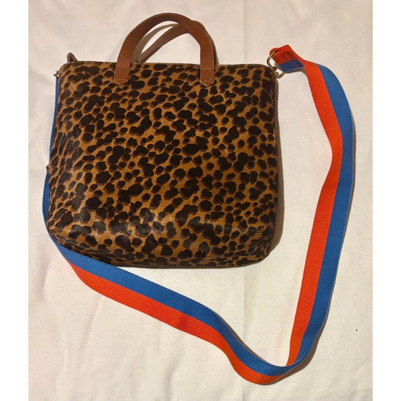 RARE Madewell x Kule The Small Transport Crossbody, Leopard Calf Hair - Image 2