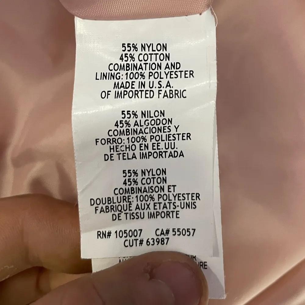 Marina Sleeveless Cotton Blend‎ Lace Satin Belt Mini Dress in Pink Size 12 - Image 5