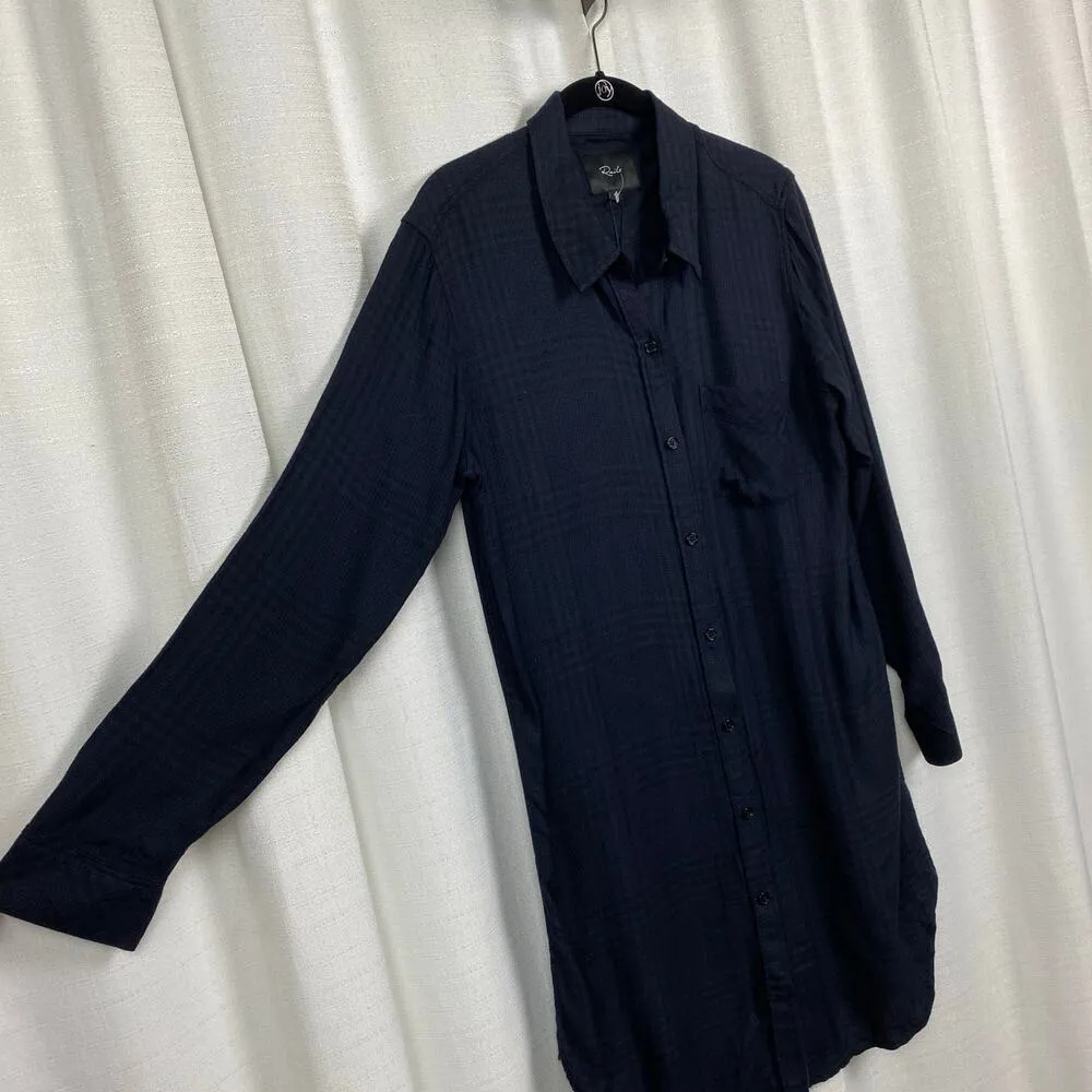 Rails Charcoal Shadow Bianca Button Up Shirt Dress Sz.M NWT - Image 10