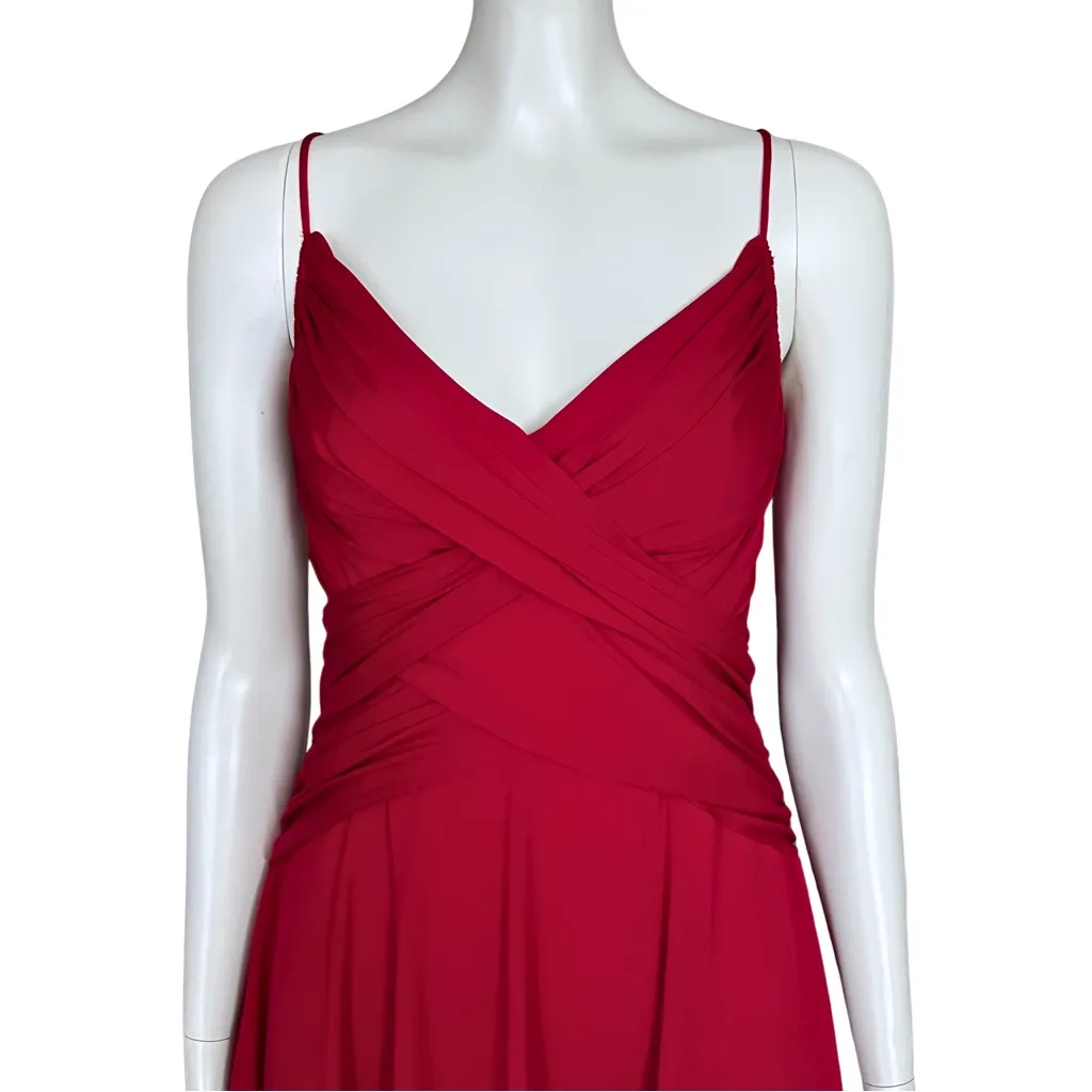 Vintage Y2K Red Hoco Cocktail Dress Medium Homecoming Wedding Guest Retro Vampy - Image 8