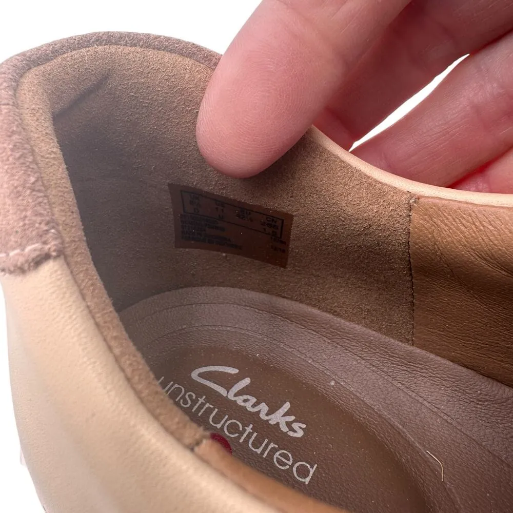 Clarks Un Maui Women's Striped Leather Unstructured Lace Shoes Size 11 - Image 10