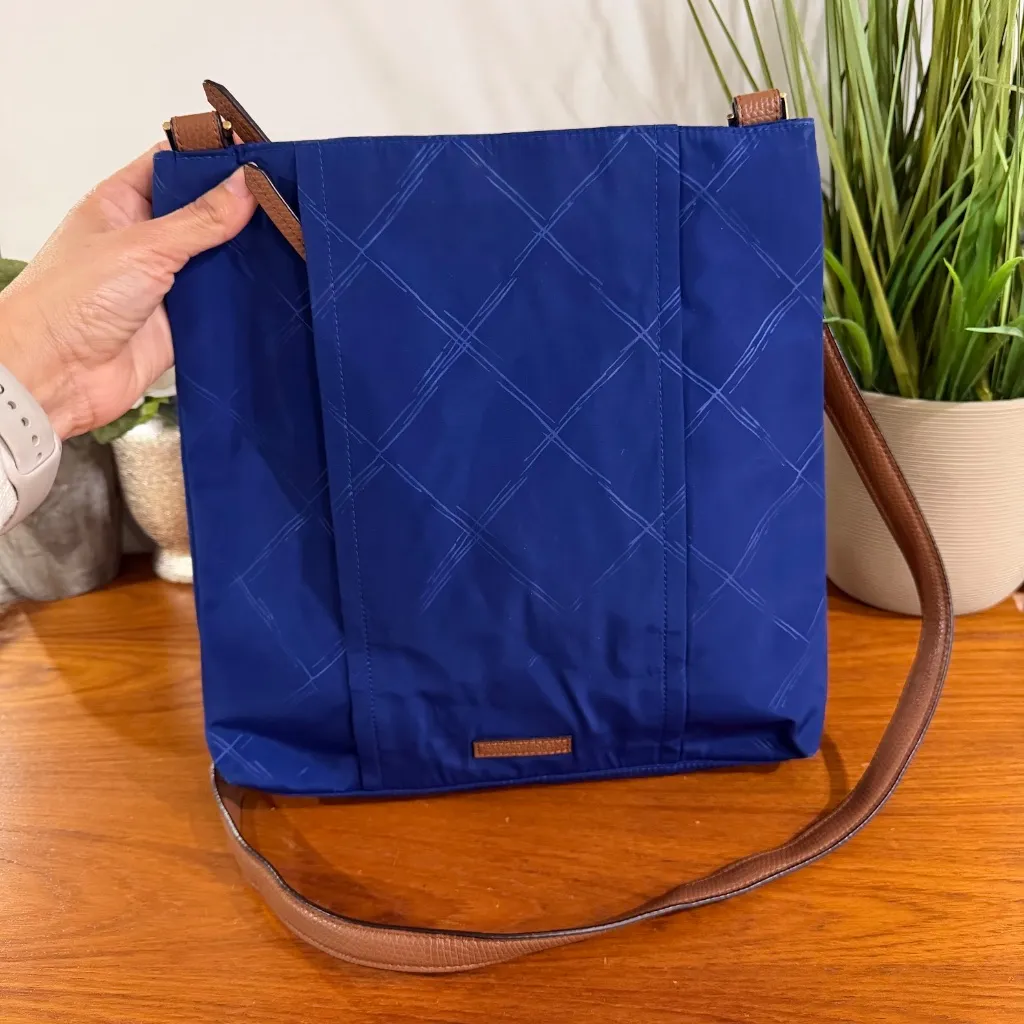 Vera Bradley Blue Nylon Preppy Poly Molly Large Crossbody Bag - Image 8