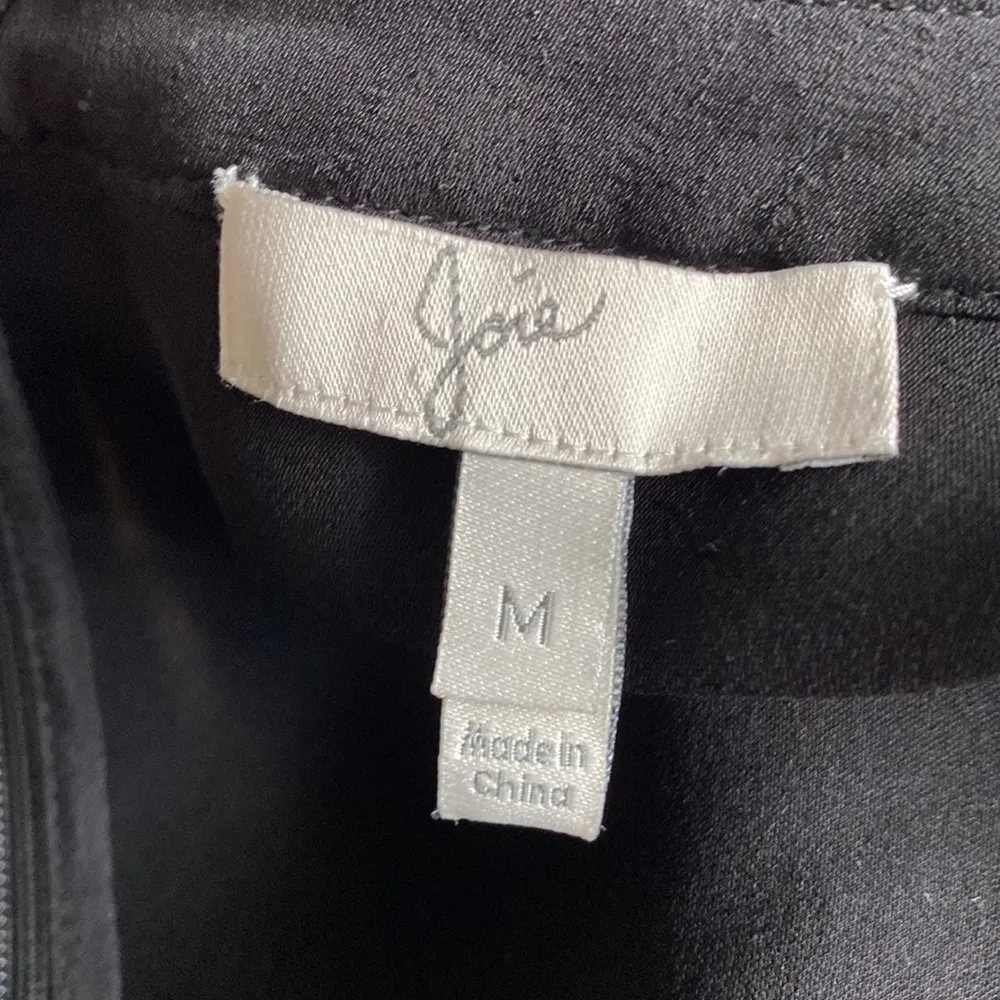 Joie Benoite black sheer silk short sleeve romper medium - Image 6