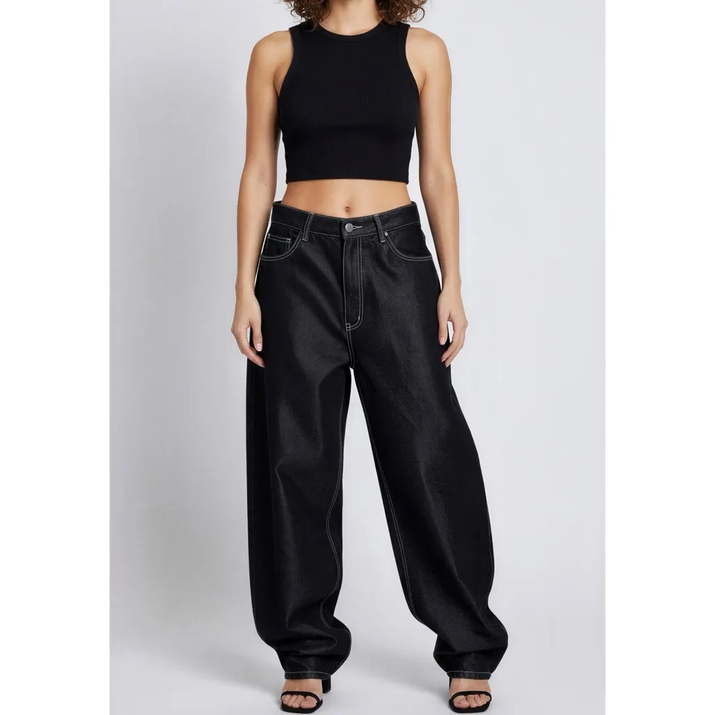 JADED LONDON XL Colossus Super Baggy Jeans, Pink Sapphire, 26” - Image 4