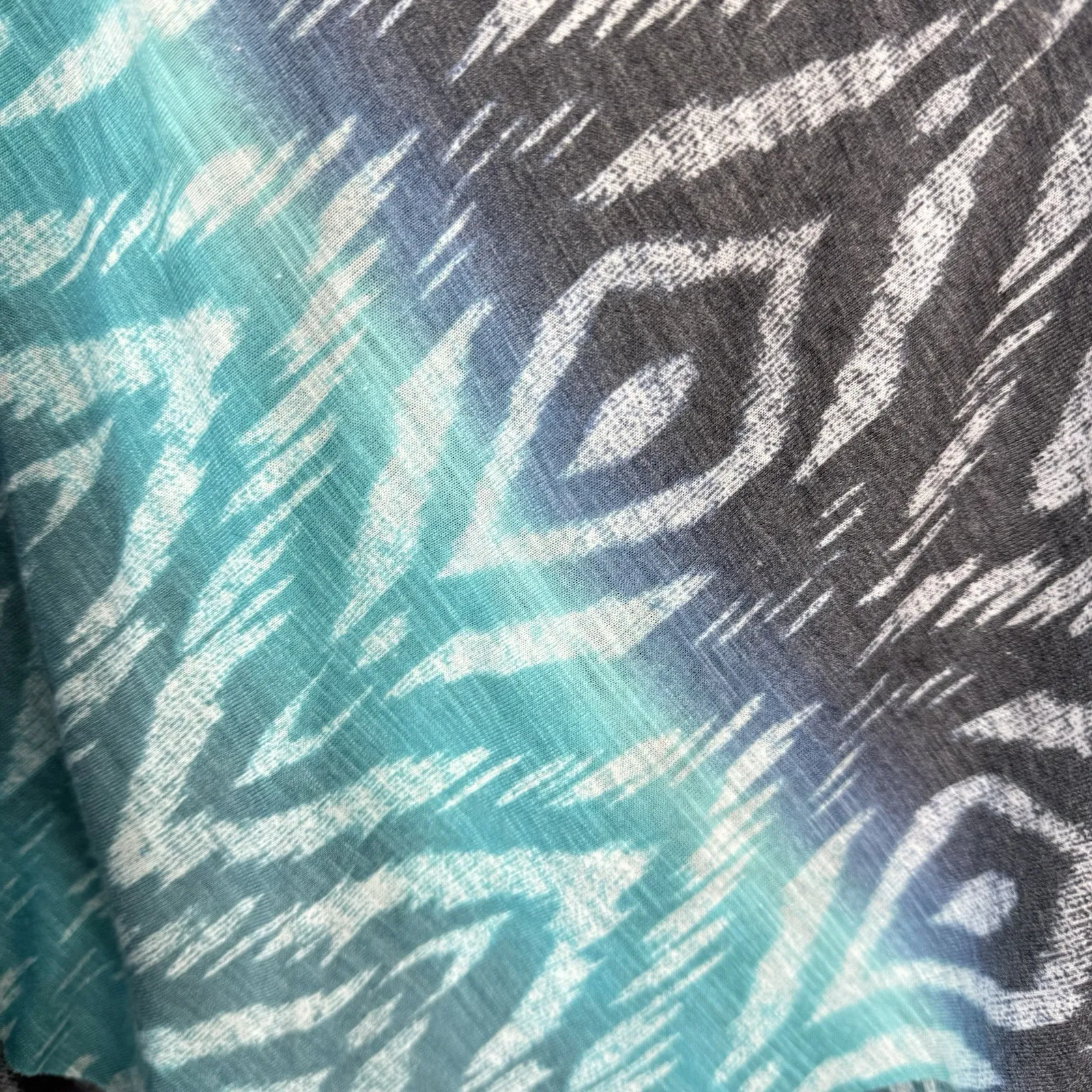 Catherines Aqua Blue Poetry Tiered 3/4 Sleeve Tee Size‎ 4X - Image 5