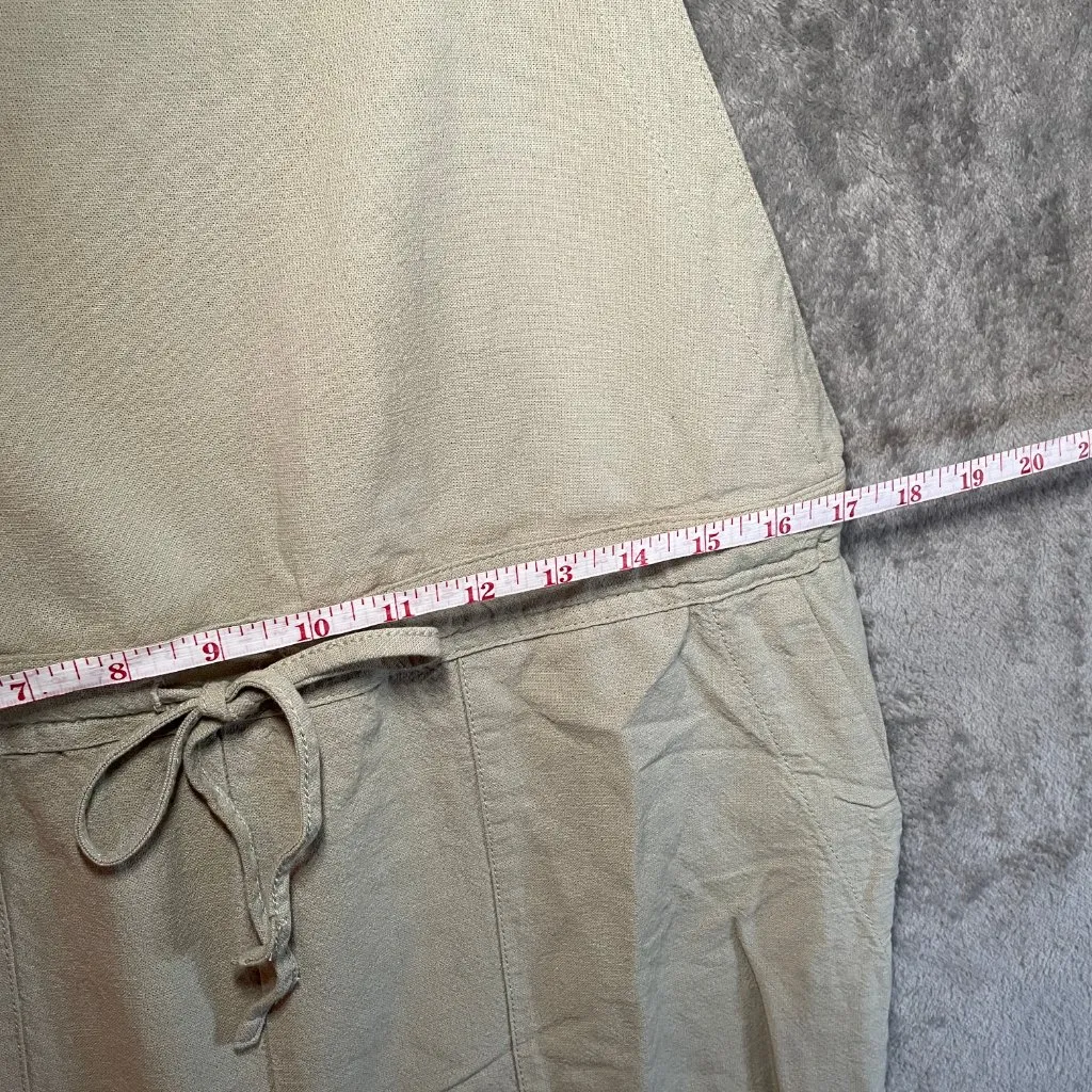 Rhythm Verona Jumpsuit Women Size Large Wide Leg Loose Fit Summer Green - Image 5