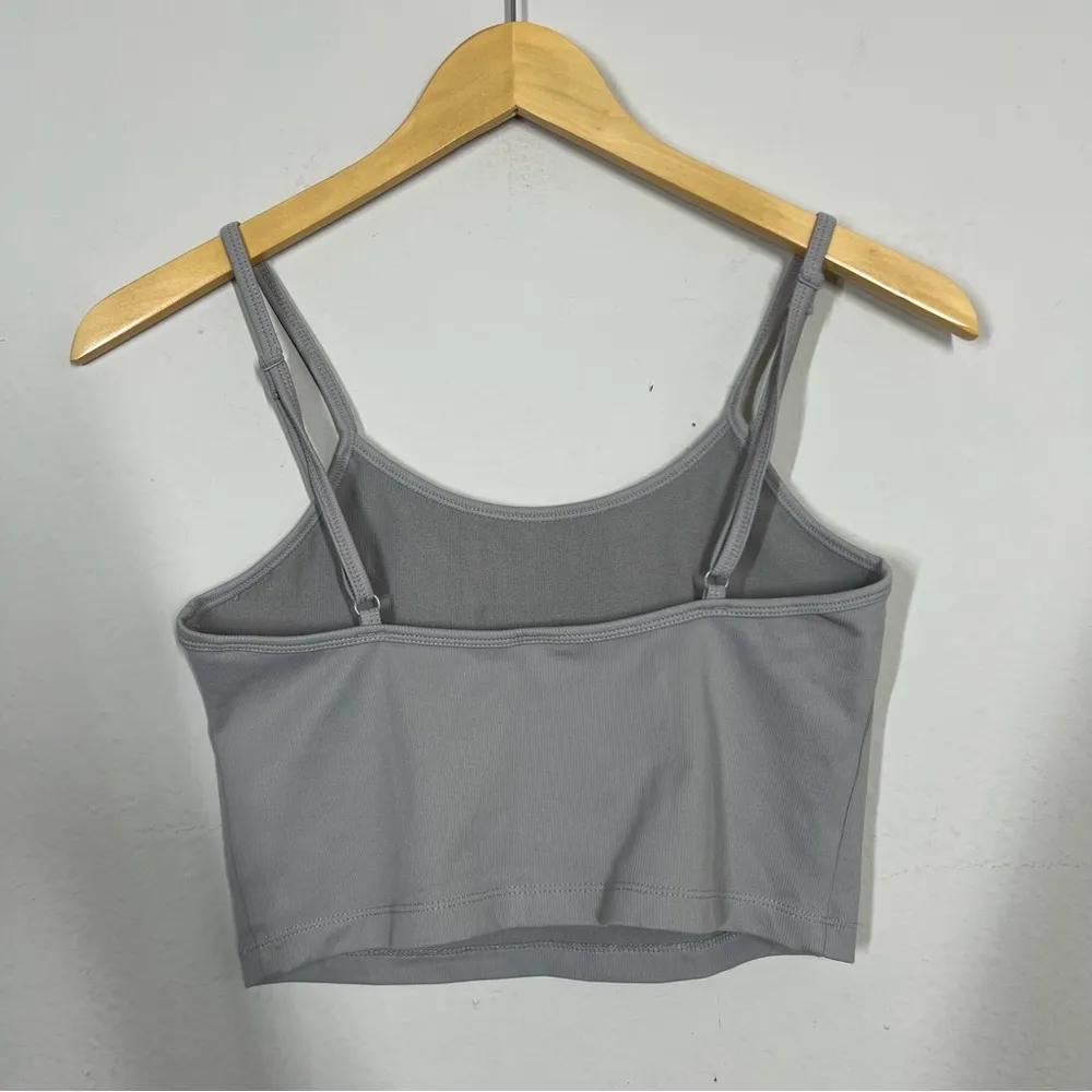 Balance Athletica Grey Ribbed Sports Bra Crop Tank - Image 4
