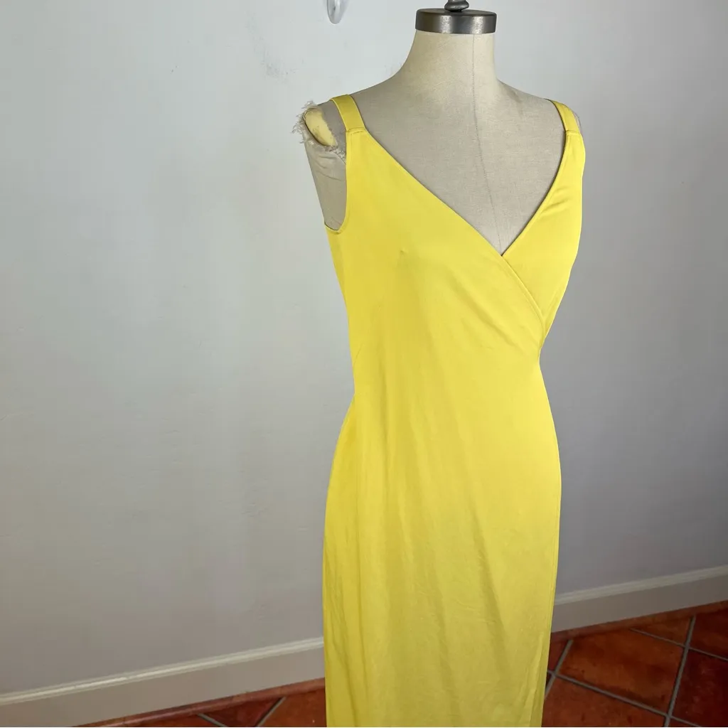 Everlane The Japanese GoWeave Long-Sleeve Mini Wrap Dress in Yellow - Image 2