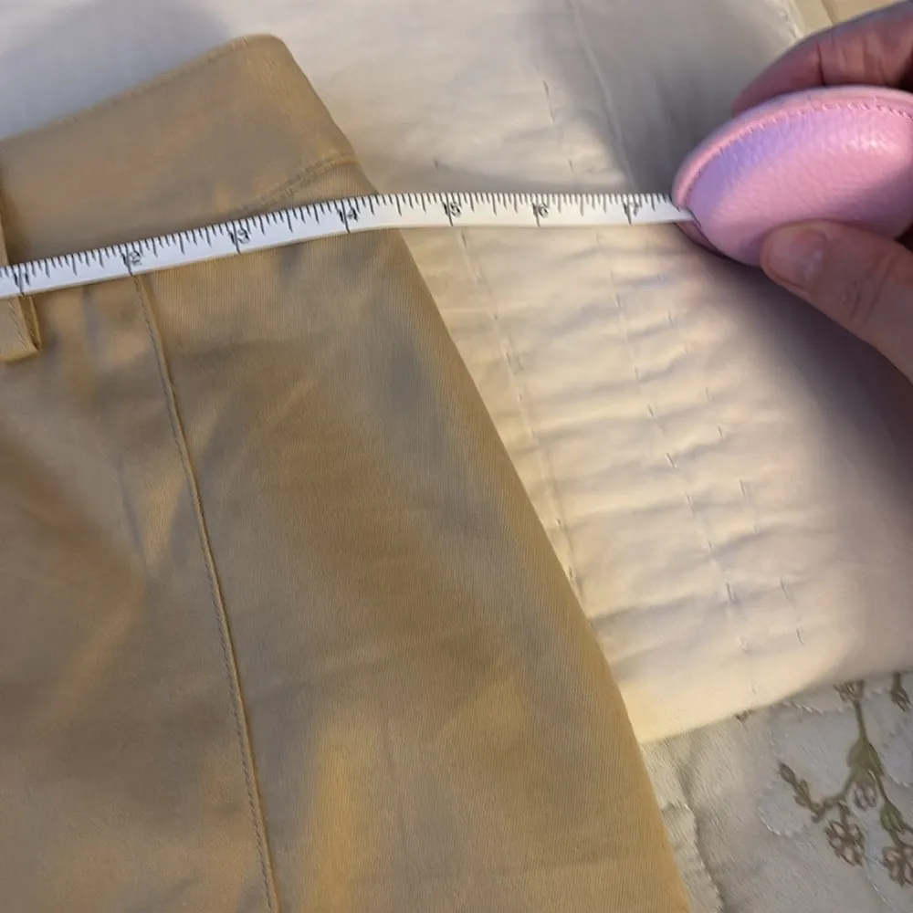 Ralph Lauren mini skirt 8 with belt loops beautiful with side slit Tan - Image 5