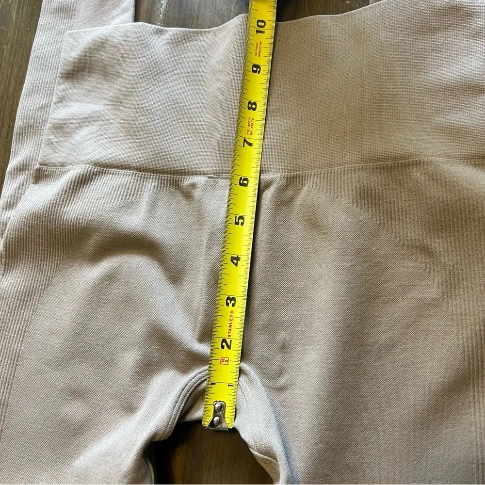 SETactive SET Active High Rise Ribbed Leggings Tan Nude Sculptflex Seamless S - Image 7