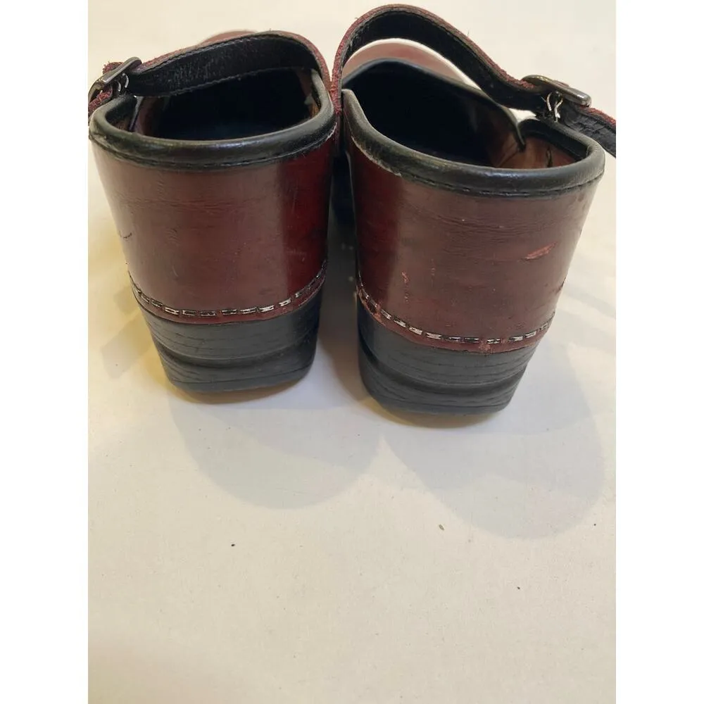 Dansko Marcelle Maroon/Dark Red Mary Jane’s Sz EU 36 US 6 Leather Women’s Shoes - Image 9