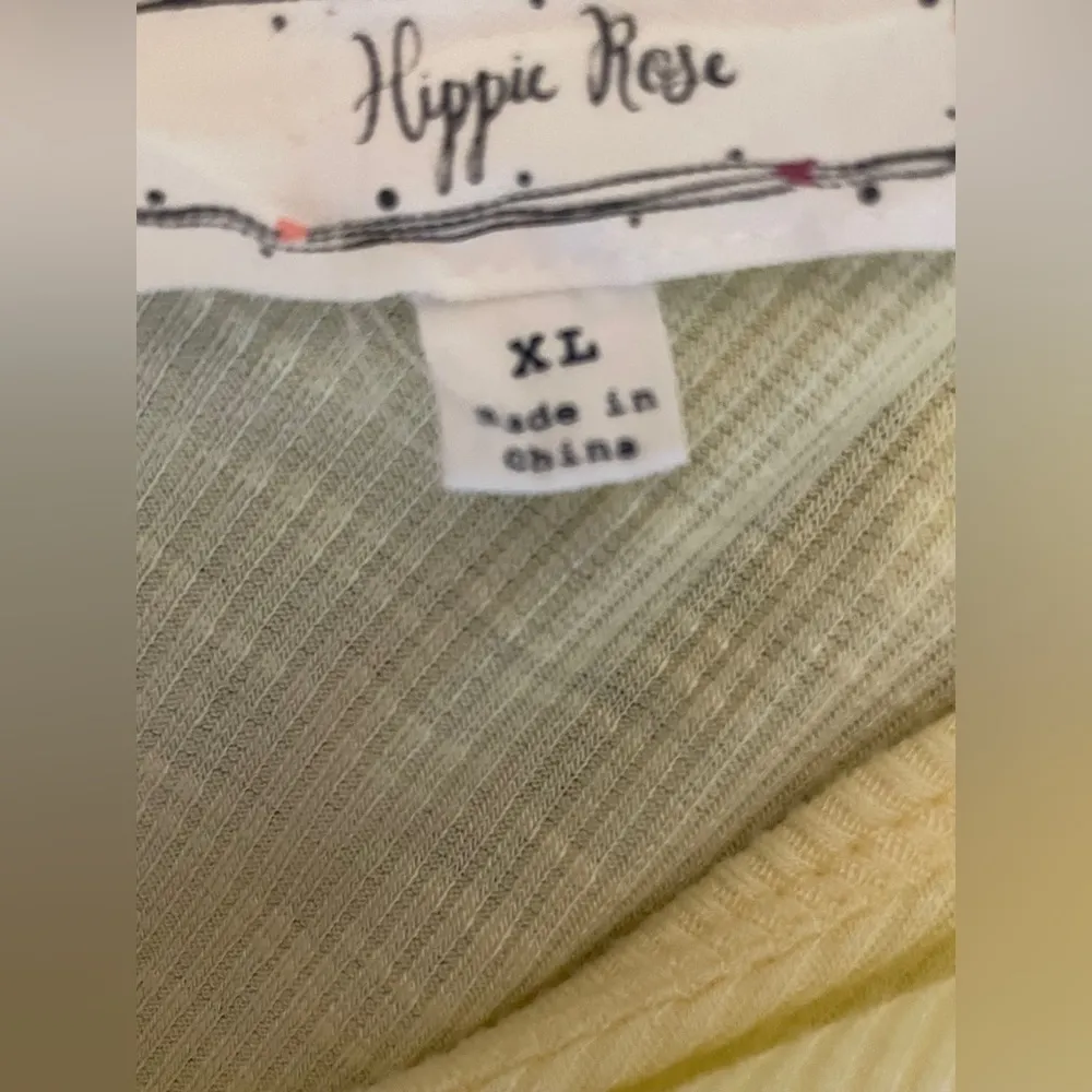 Hippie Rose Tie Front Yellow Tee - Image 3