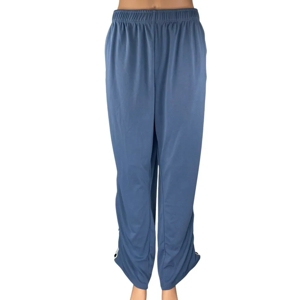 Deyeek Tear Away Mens Blue Split Snap Button Wide Leg Athletic Sweatpants Sz XXL - Image 2