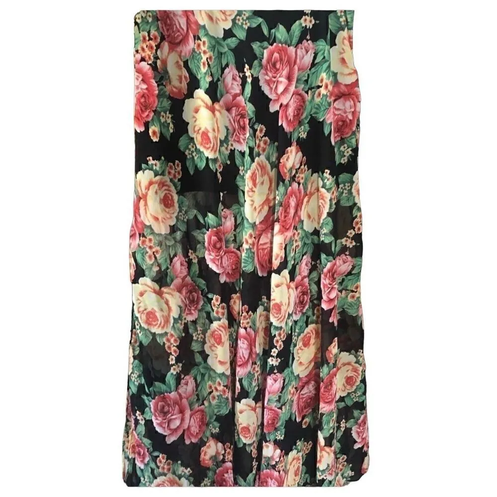 Forever 21 Floral Maxi Skirt M-EUC - Image 3