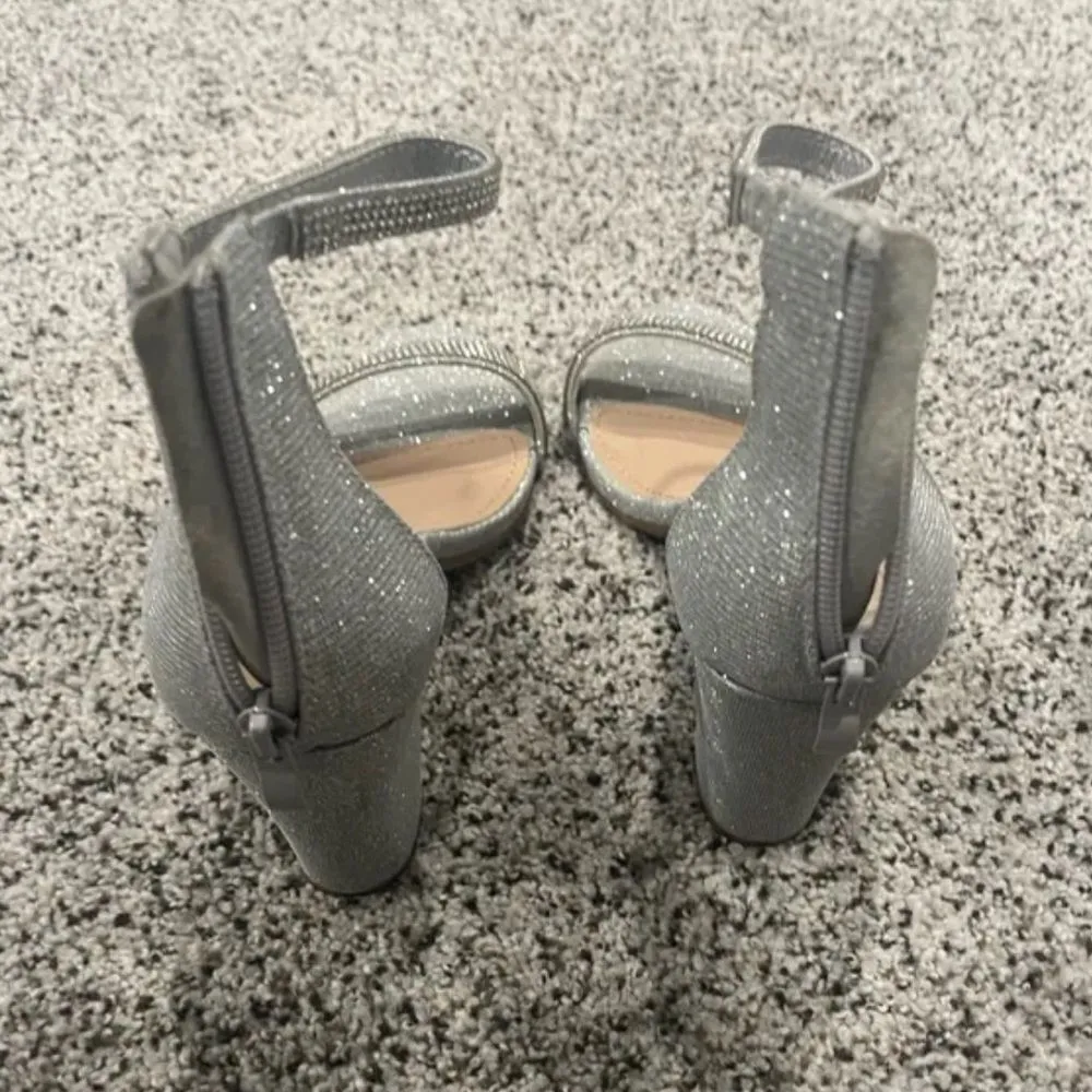 TOP Moda Silver Delia-80 Ankle Strap Rhinestone High Heel Sandal - Image 4