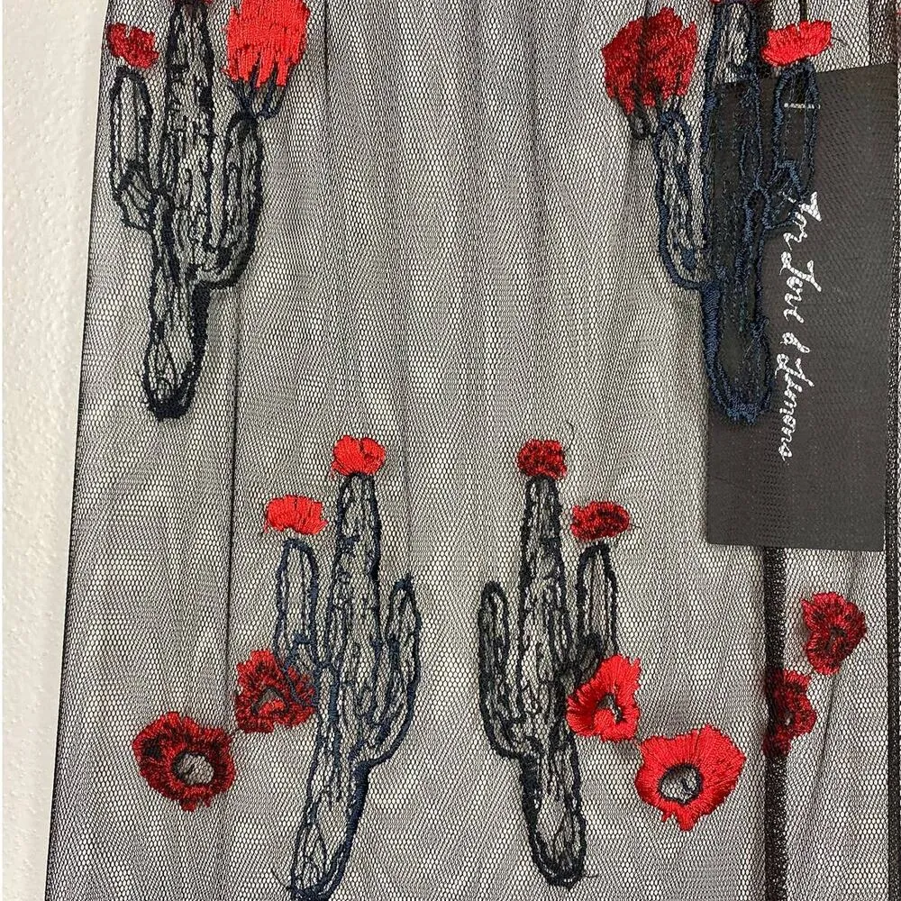 For Love and Lemons Desert Rose Maxi Skirt Women's Size Extra Small - Image 8