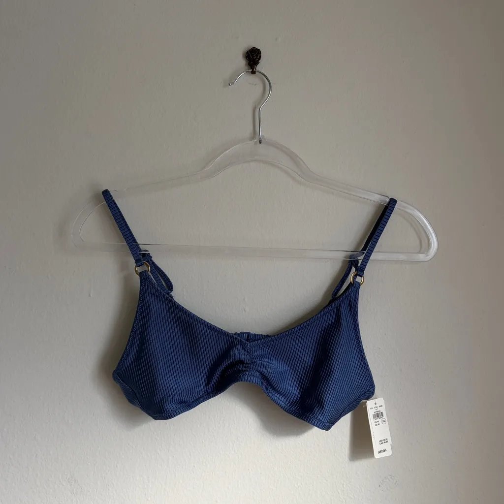 NWT Aerie Beach Babe Shine Rib Voop Bikini Top - Image 2
