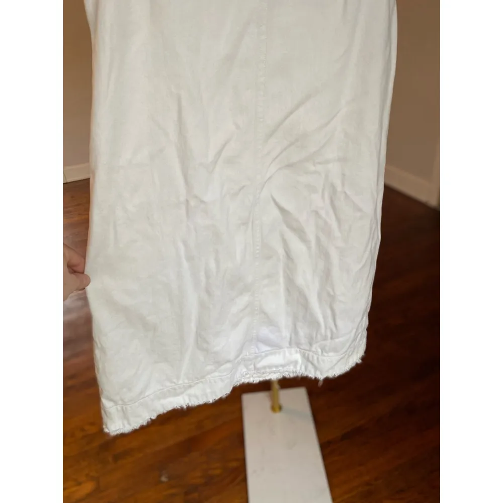J.CREW JEANS Denim Mini Dress Sleeveless July 4th White Pockets Size 2 - Image 7
