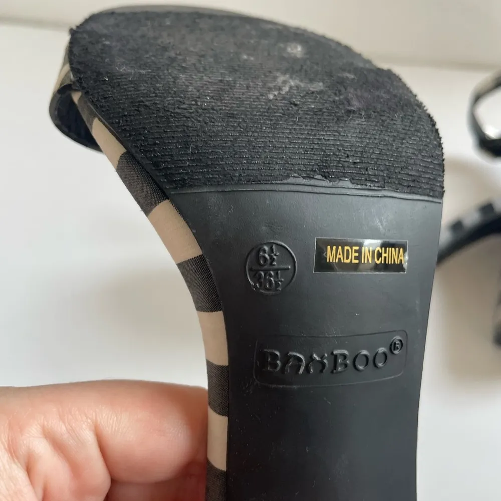 Bamboo Checkered Heels - Image 8