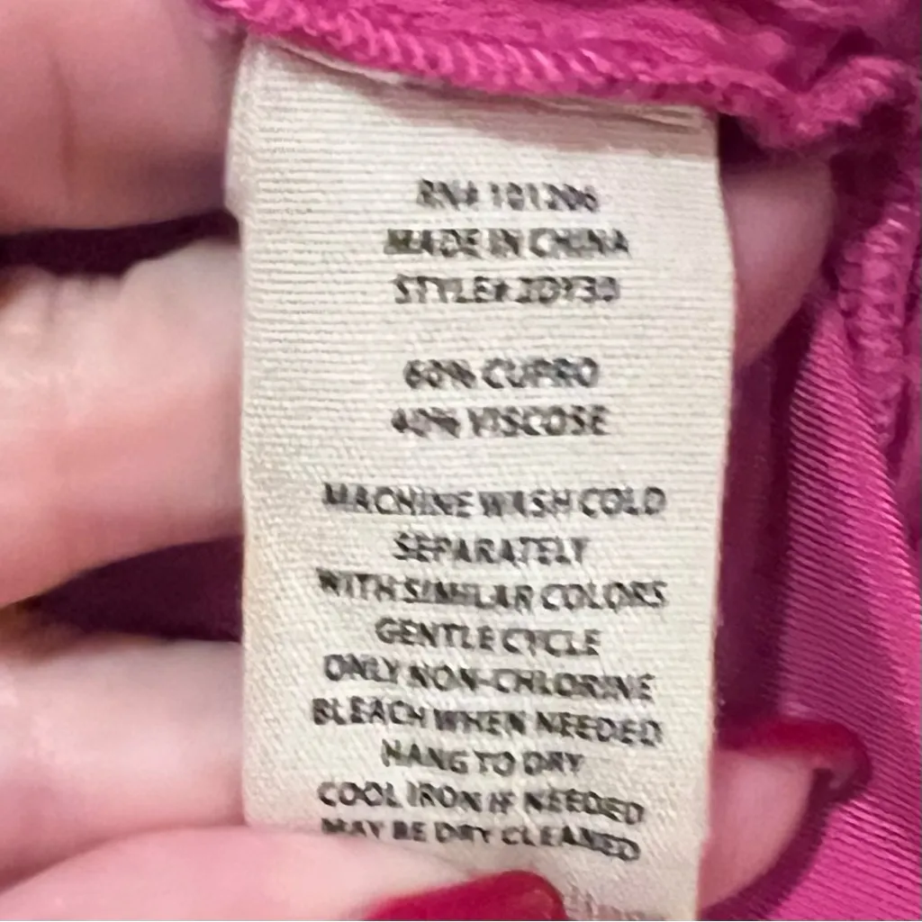 Soft Surroundings Cascade Sleeveless Shirt Dress in Fuchsia Size Medium - Image 16