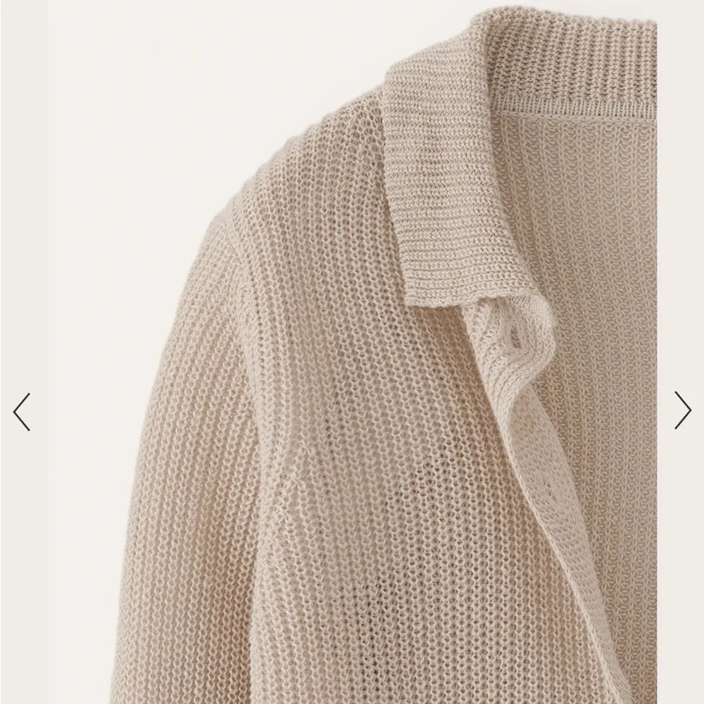 KNITTED JACKET Délavé linen - Image 2