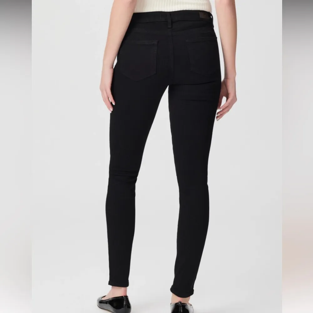 Paige Jeans Distressed Verdugo Ultra Skinny Jean Pitch Black Destructed 31 EUC - Image 2