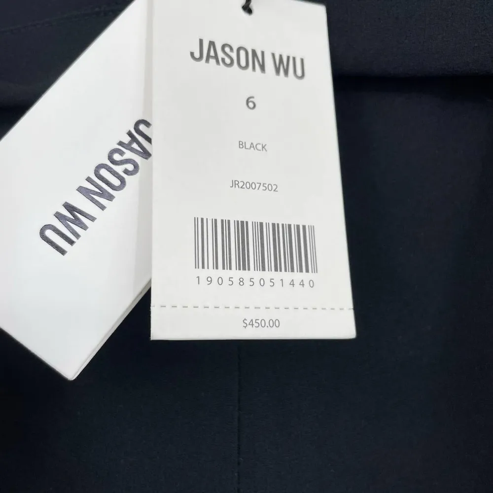 JASON WU Black Belted Crop Wide Leg Trouser Pants Size 6 NWT $450 - Image 6