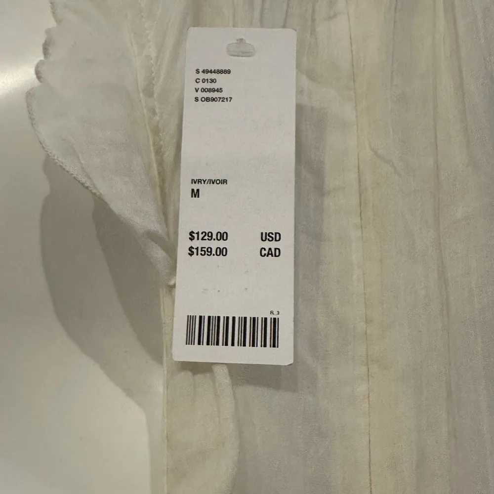 Urban Outfitters Cream Eyelet Ruffle Mini Dress - Size Medium NWT - Image 6