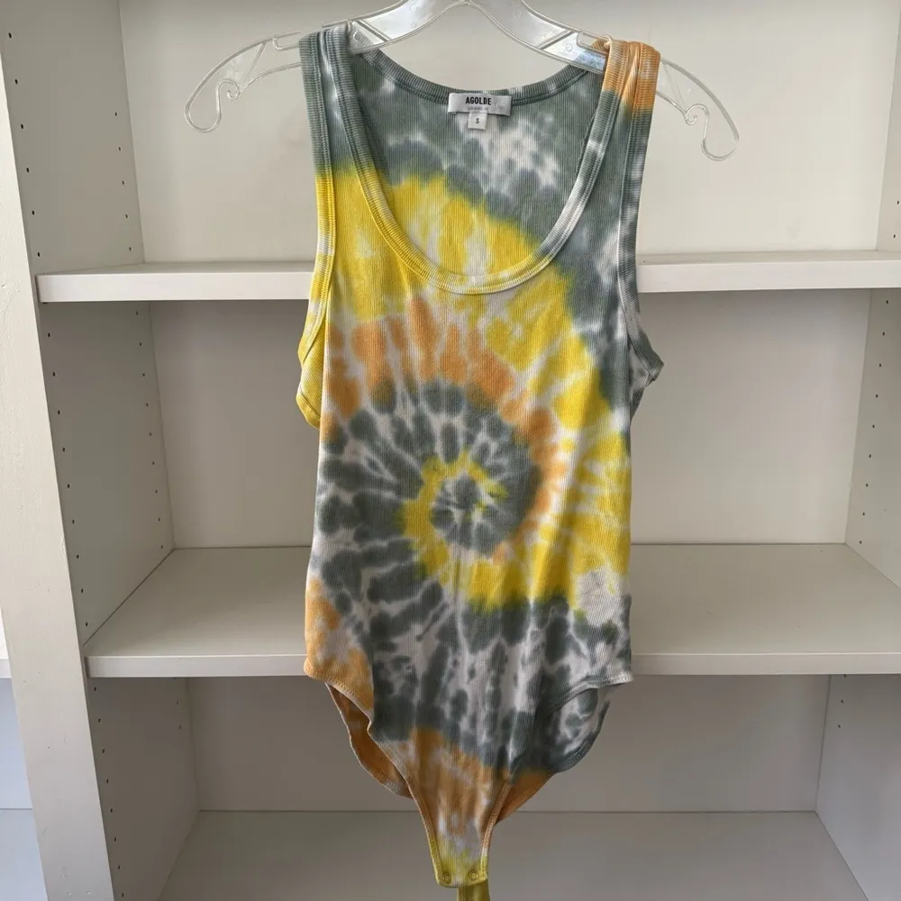 AGOLDE  Tie-Dyed Ribbed Bodysuit - Image 5