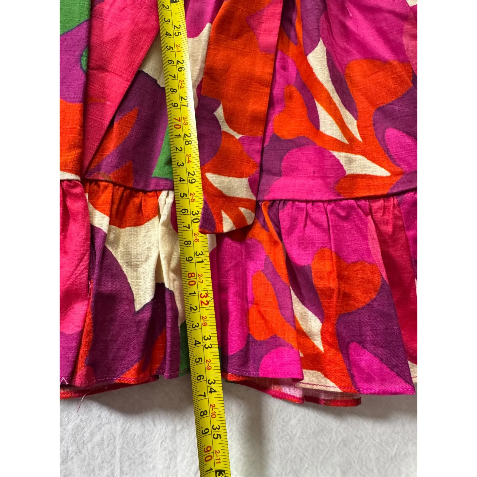 MISA Los Angeles Floral Print Ruffle Sleeve Square Neck Mini Dress Size S - Image 6