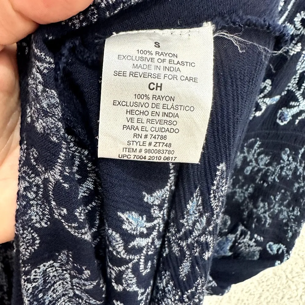 Bila Flowy Maxi Dress Women Small Blue Geometric Sleeveless Boho Hippie Festival - Image 4