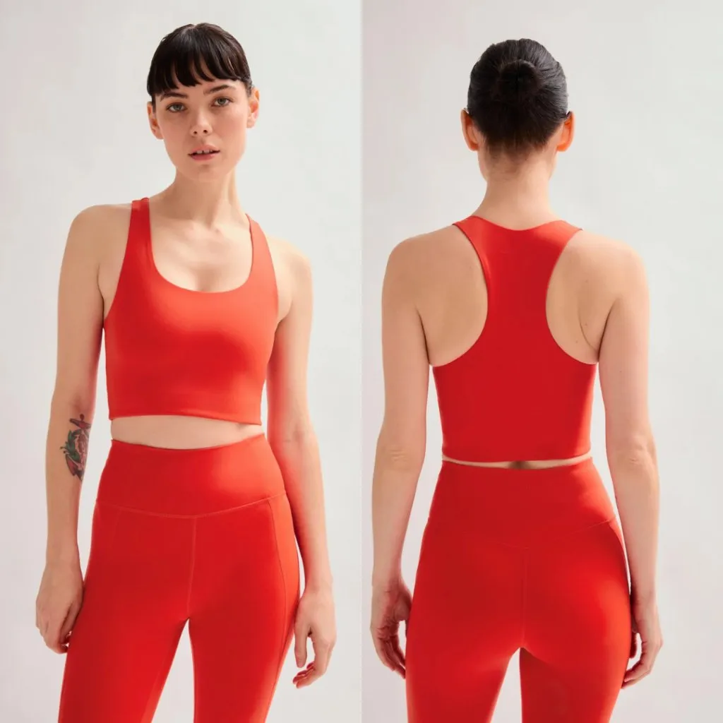 Girlfriend Collective Women's Redwoods Paloma Top & High-Rise Leggings Set Sz S - Image 2