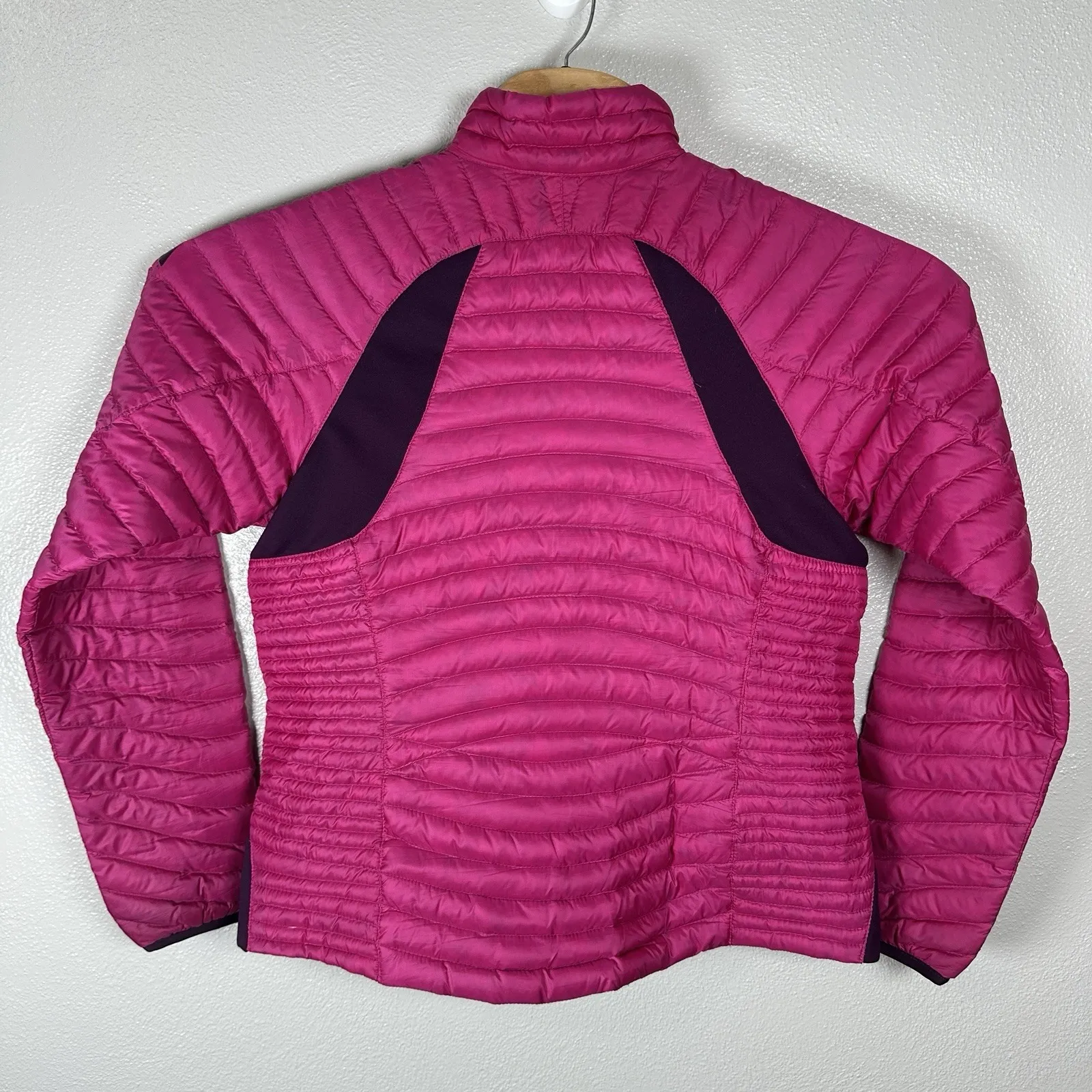 Eddie Bauer Jacket Womens Large Pink First Ascent Puffer Light Down Packable - Image 5