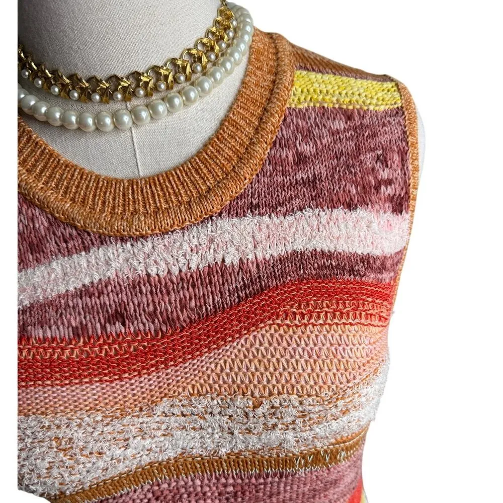 Ulla Johnson Gaia Wavy-Stripes A-Line Knit Maxi Dress in Agate size large L - Image 8