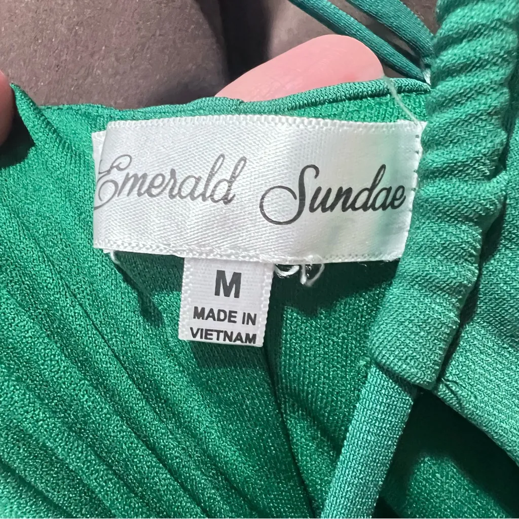 Emerald Sundae Vibrant Green Dress, Size M - Image 2