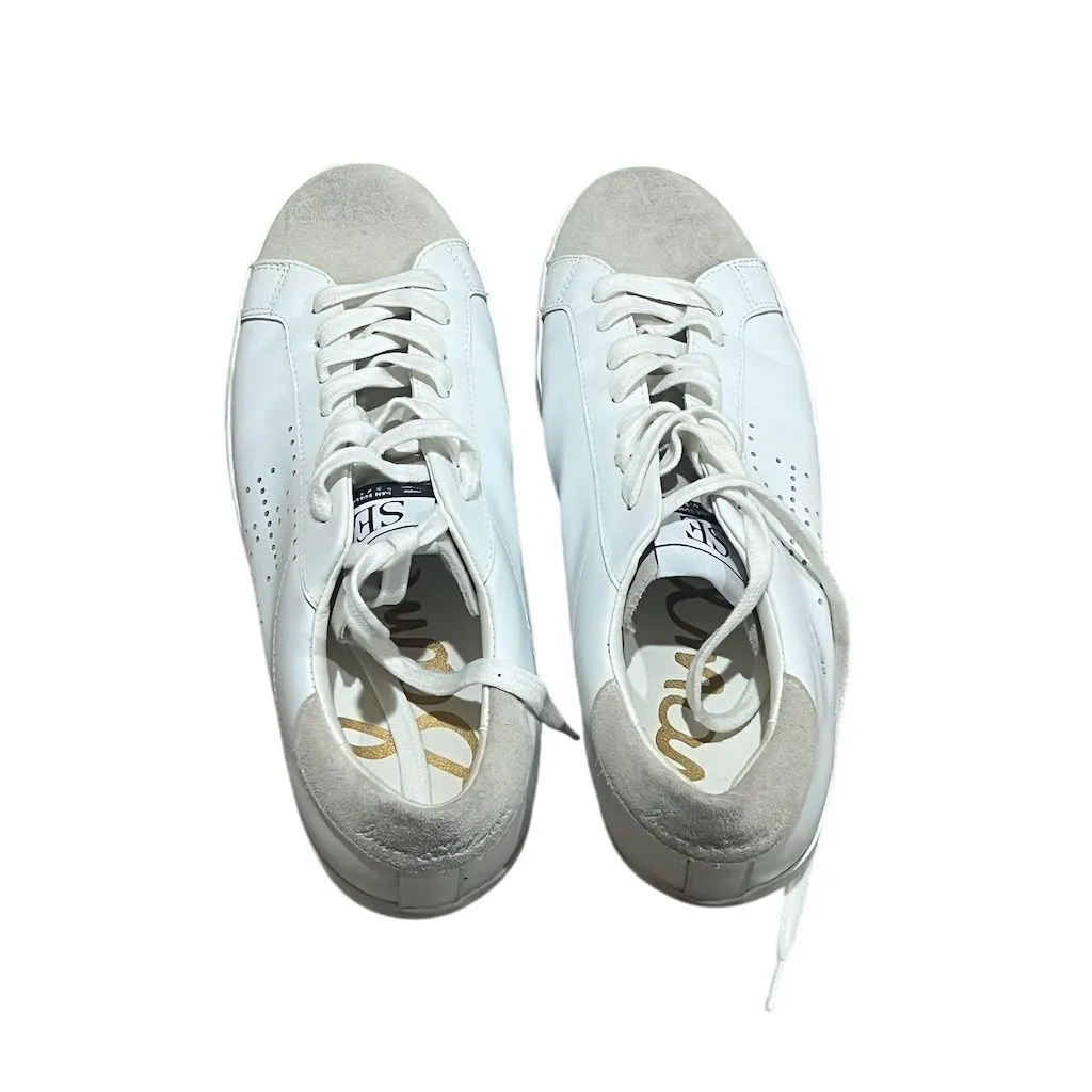 Sam Edelman Women's Aubrie Lace-Up Sneakers White Size 8 Casual Shoes - Image 3