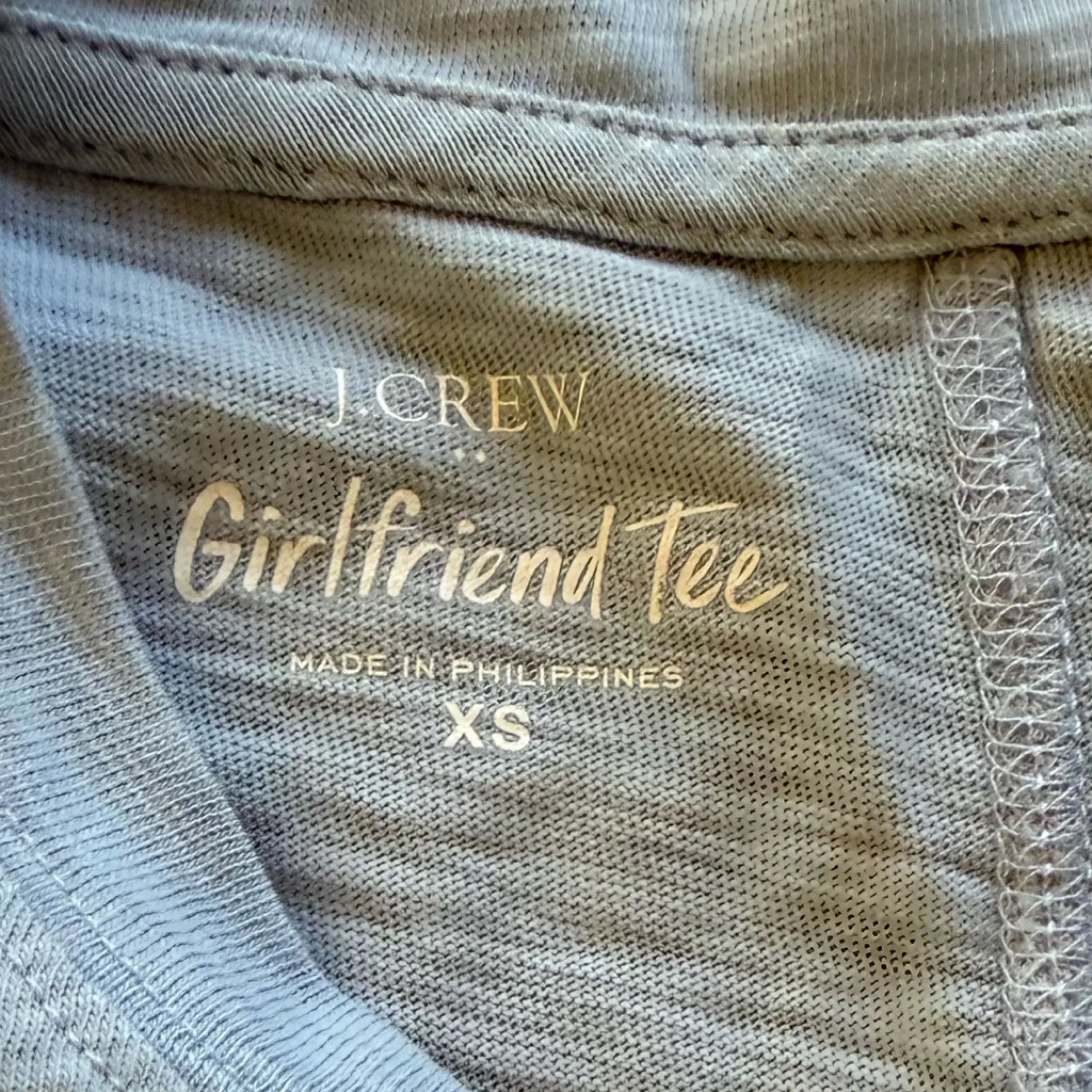 NWT J.Crew Short Sleeve Girlfriend Tee Sky Blue Sz XS sold out online - Image 7