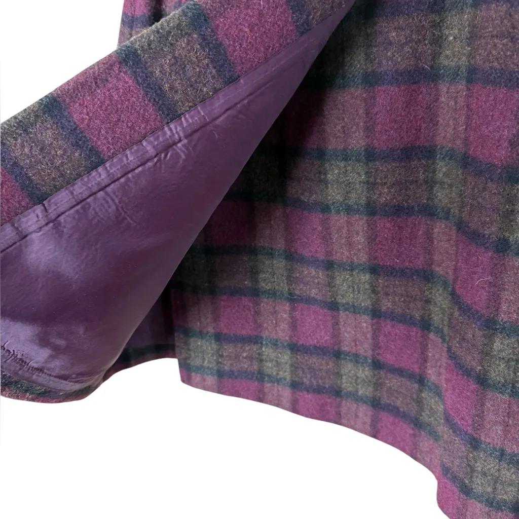 Vintage Eddie Bauer Women’s Sz 8 Wool Wrap Skirt Plaid Mini - Image 3