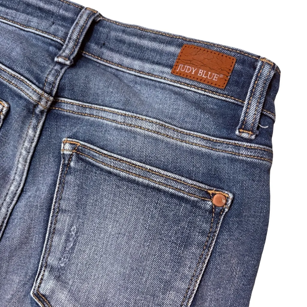 Judy Blue "Hold My Phone" Buttonfly Skinny Jeans, Sz 3/26 - Image 13