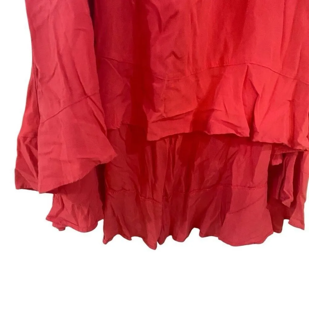 Torrid size 4XL pink skirt flowy uneven bottom - Image 3