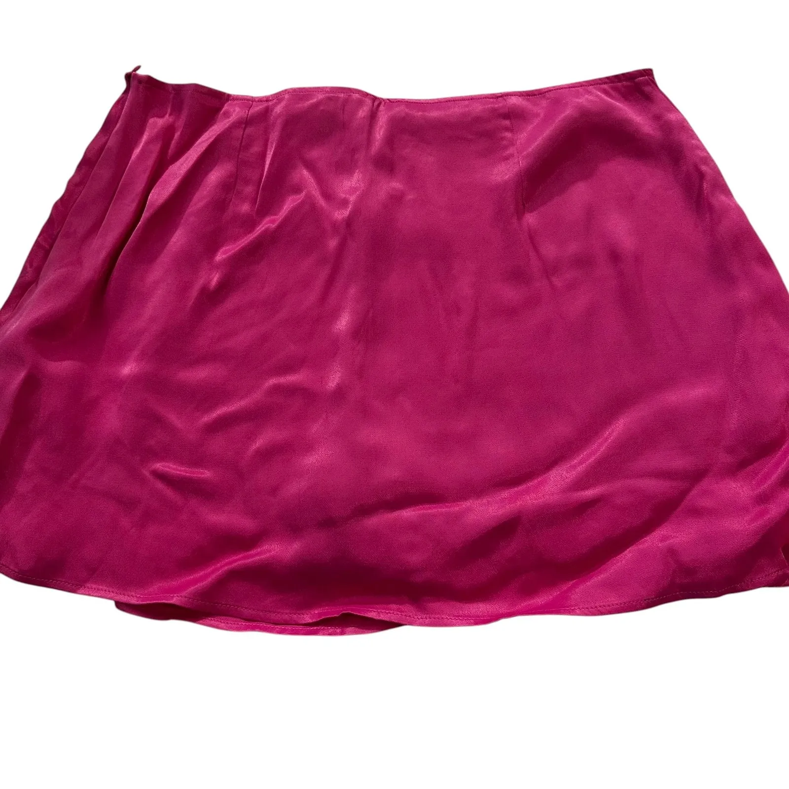 Zara Pink Satin Mini Skort/Skirt Women's Size XL NWT | 23-18-3 - Image 2